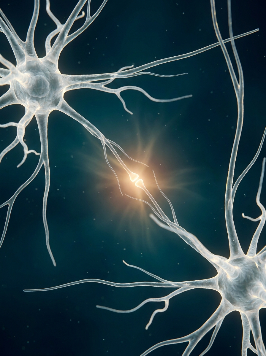 Dos neuronas forman una delicada conexión entre sus dendritas