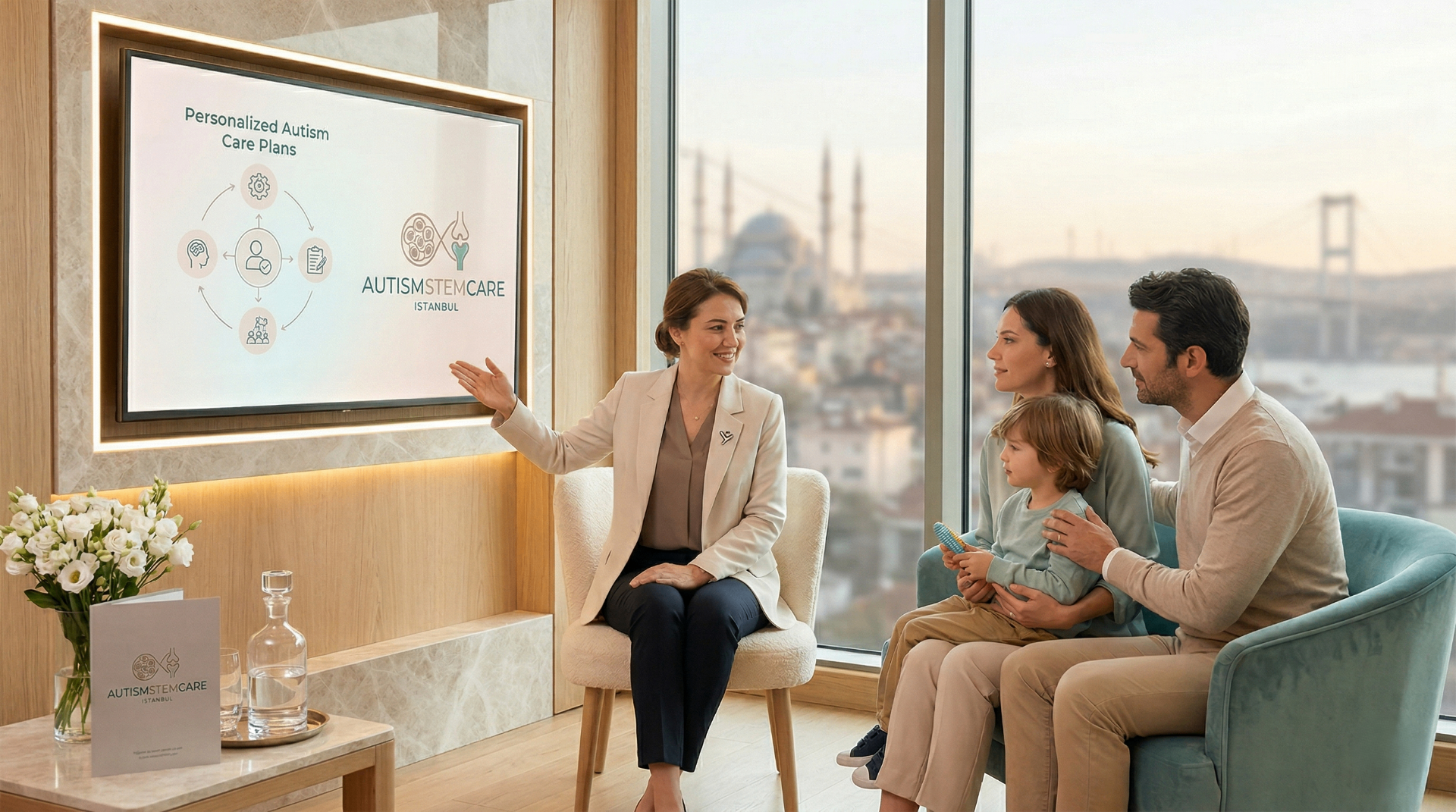 Luxury medical website style autism care consultation image for final CTA