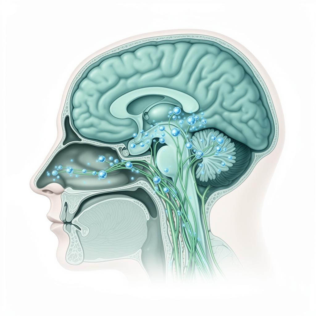 Medical visualization of intranasal exosome delivery toward the central nervous system