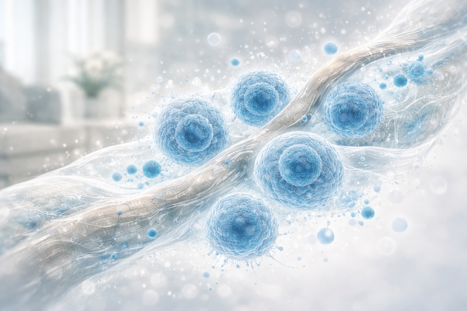 Premium medical concept image representing Wharton's Jelly stem cell quality and regenerative potential